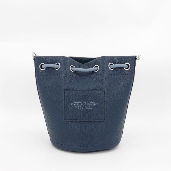 Marc Jacobs Women's The Bucket Leather Bucket Crossbody Bag Blue Sea OS - Picture 16 of 16